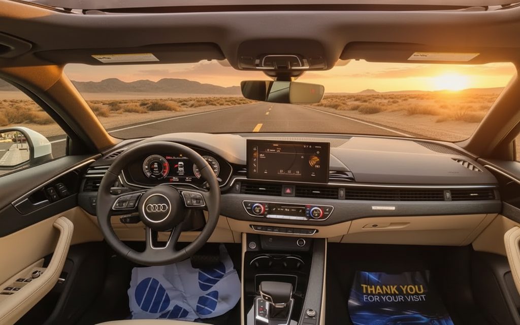 Audi A4 2023 dashboard and infotainment