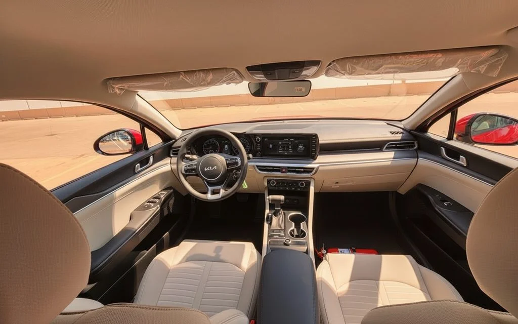 Kia K5 2023 interior view showing trim