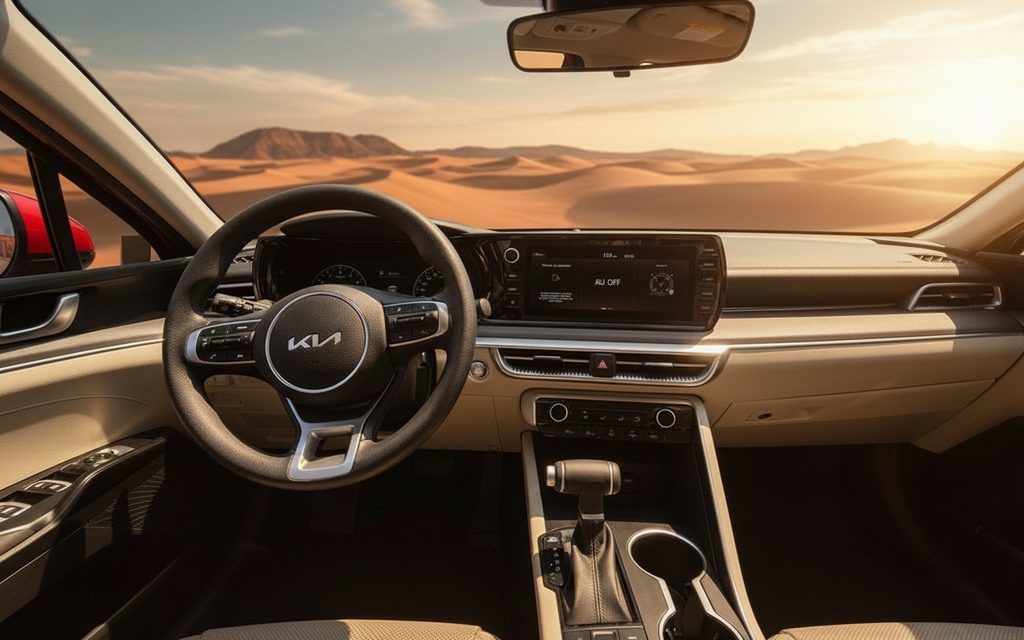 Kia K5 2023 interior view showing trim