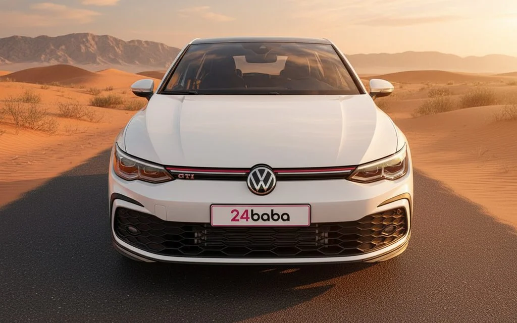 Volkswagen Golf 2022 White front view with headlights