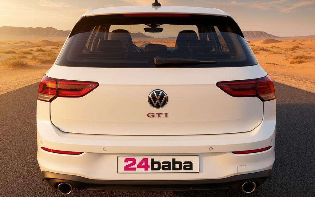 Volkswagen Golf 2022 White rear view showing taillights