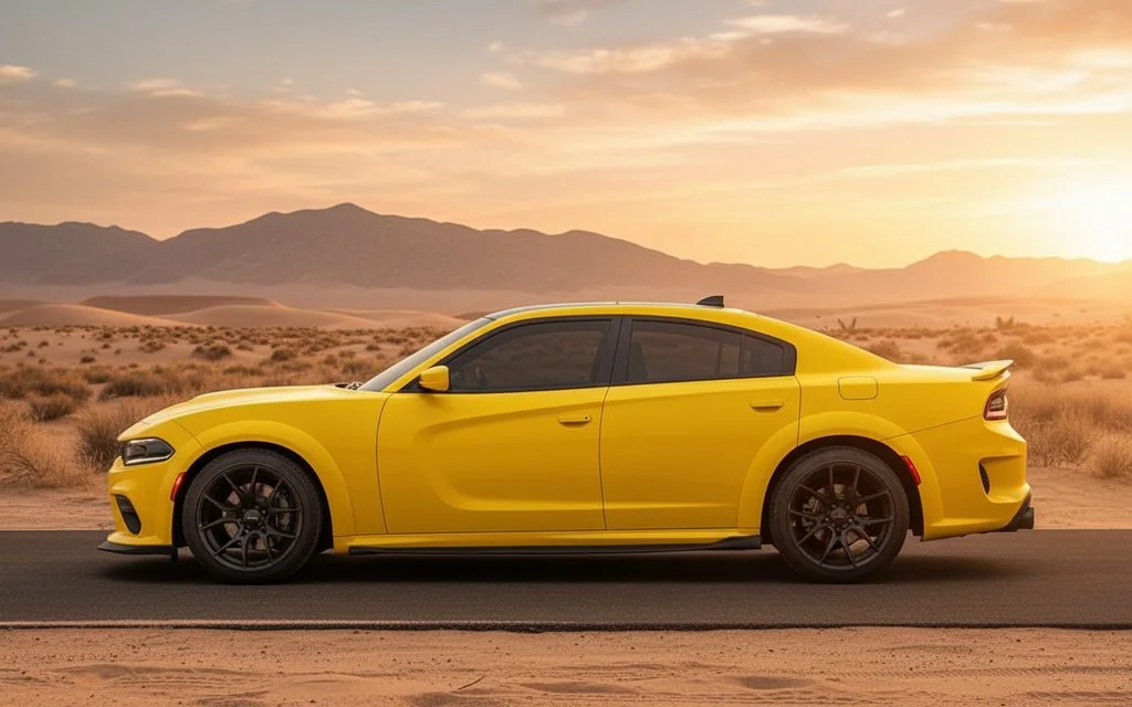 Dodge Charger 2021 Yellow side profile