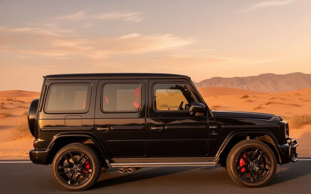Mercedes G63 2024 Black side profile