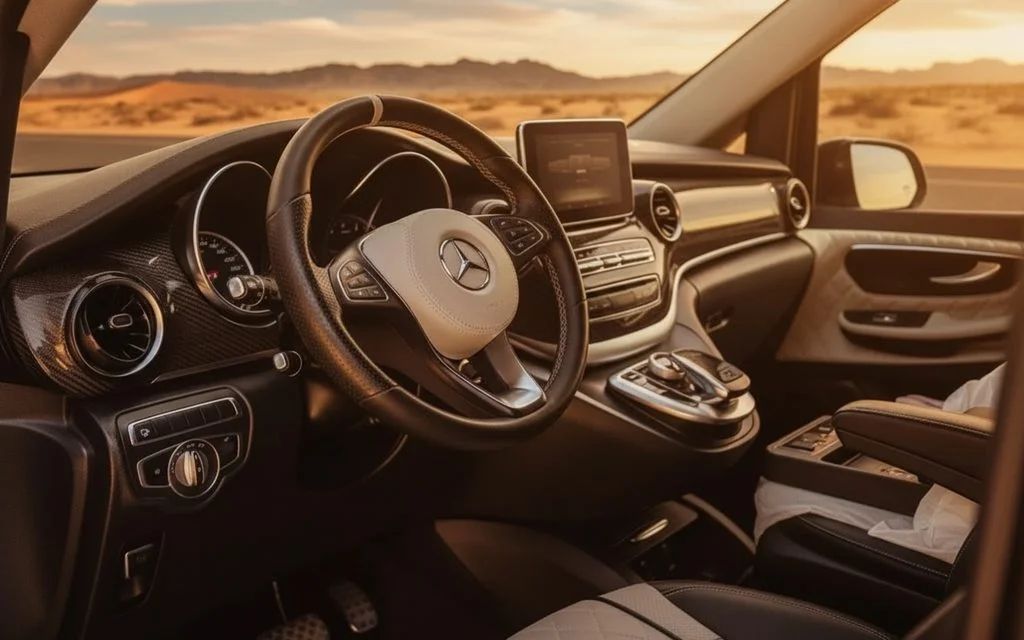 Mercedes V Class 2023 dashboard and infotainment