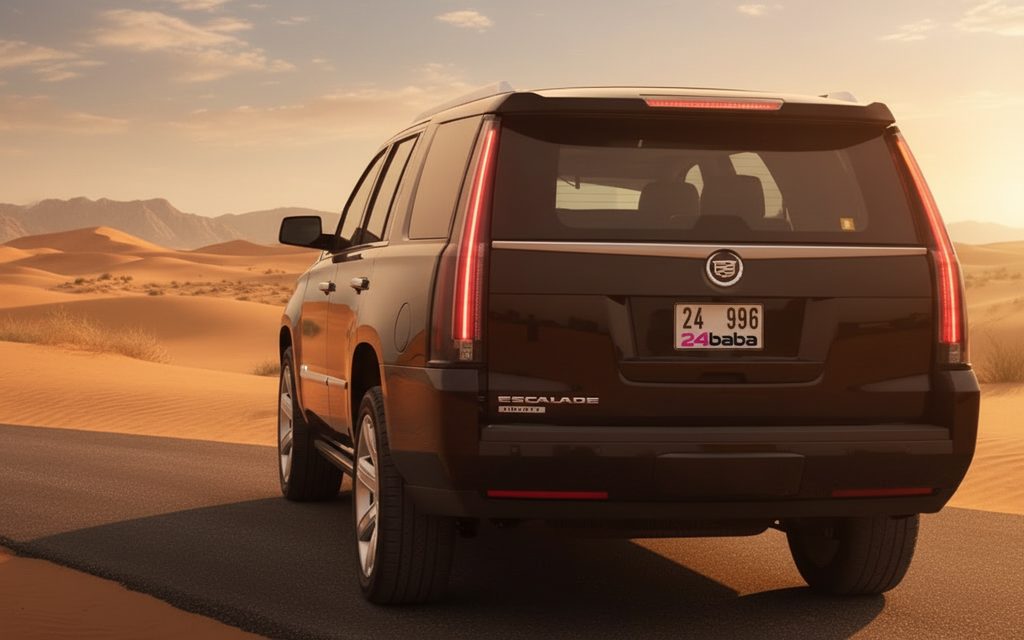 Cadillac Escalade 2025 Black rear view showing taillights
