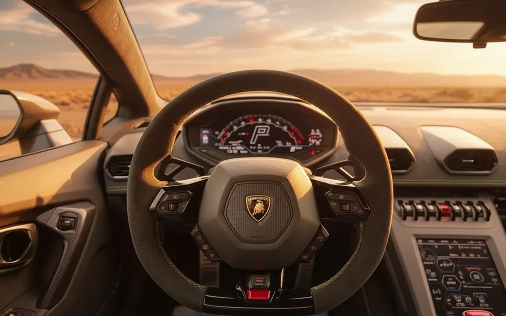 Lamborghini Huracan 2022 interior view showing trim