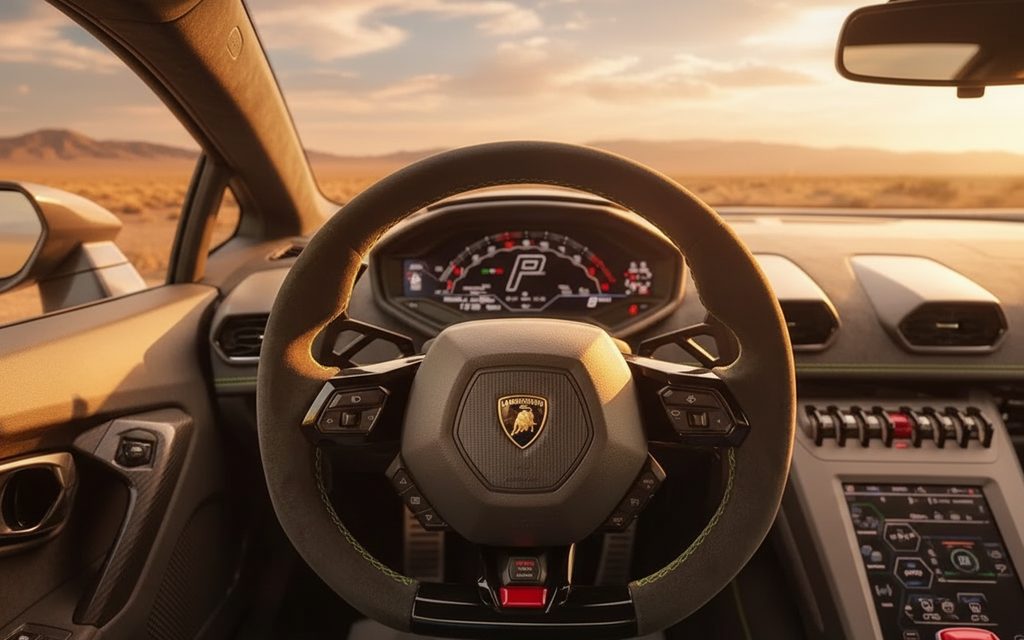 Lamborghini Huracan 2022 interior view showing trim