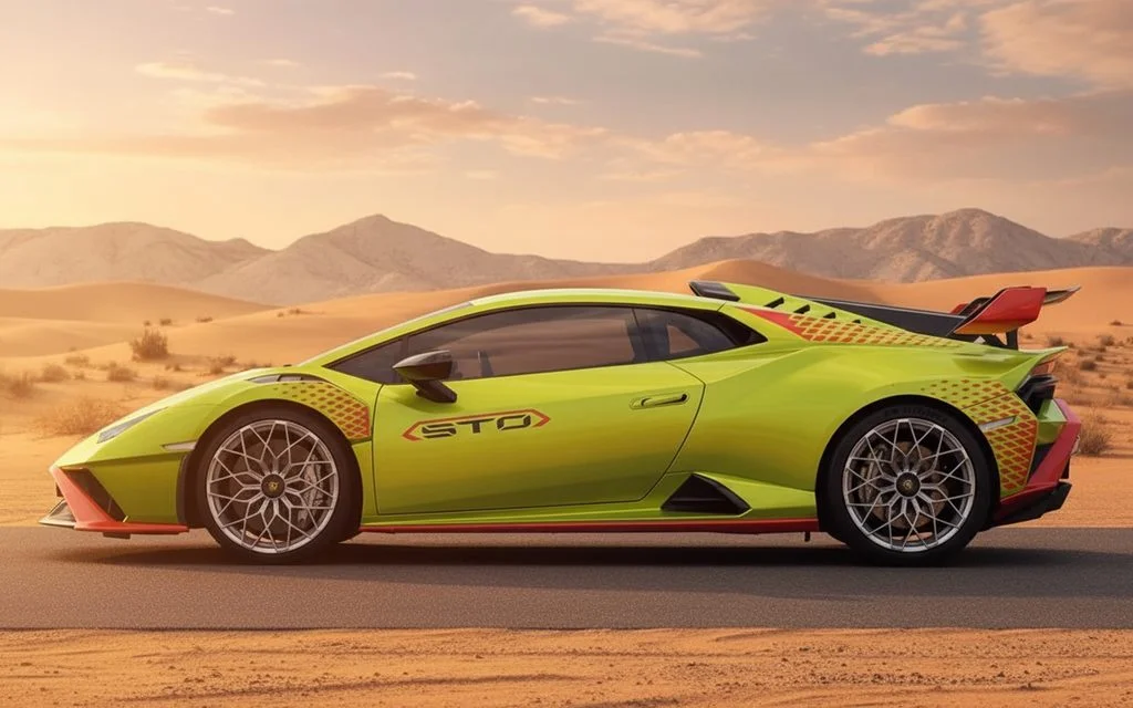 Lamborghini Huracan 2022 Green side profile