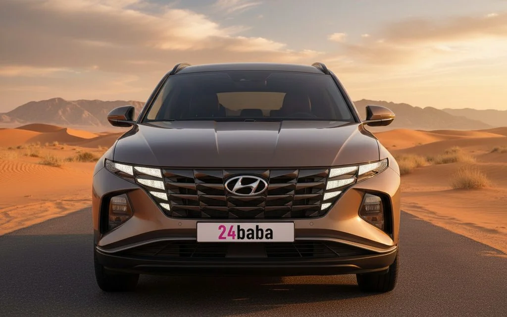 Hyundai Tucson 2022 Grey front view with headlights