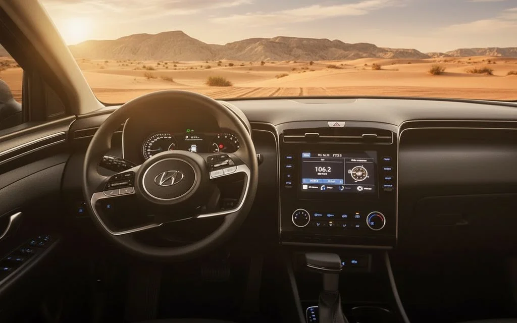 Hyundai Tucson 2022 interior view showing trim