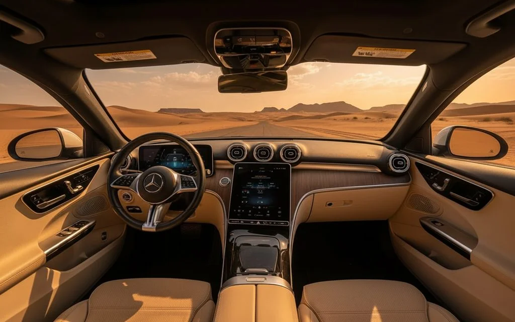 Mercedes C300 2023 dashboard and infotainment