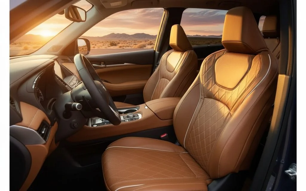 Infiniti Qx60 2023 leather seats and cabin