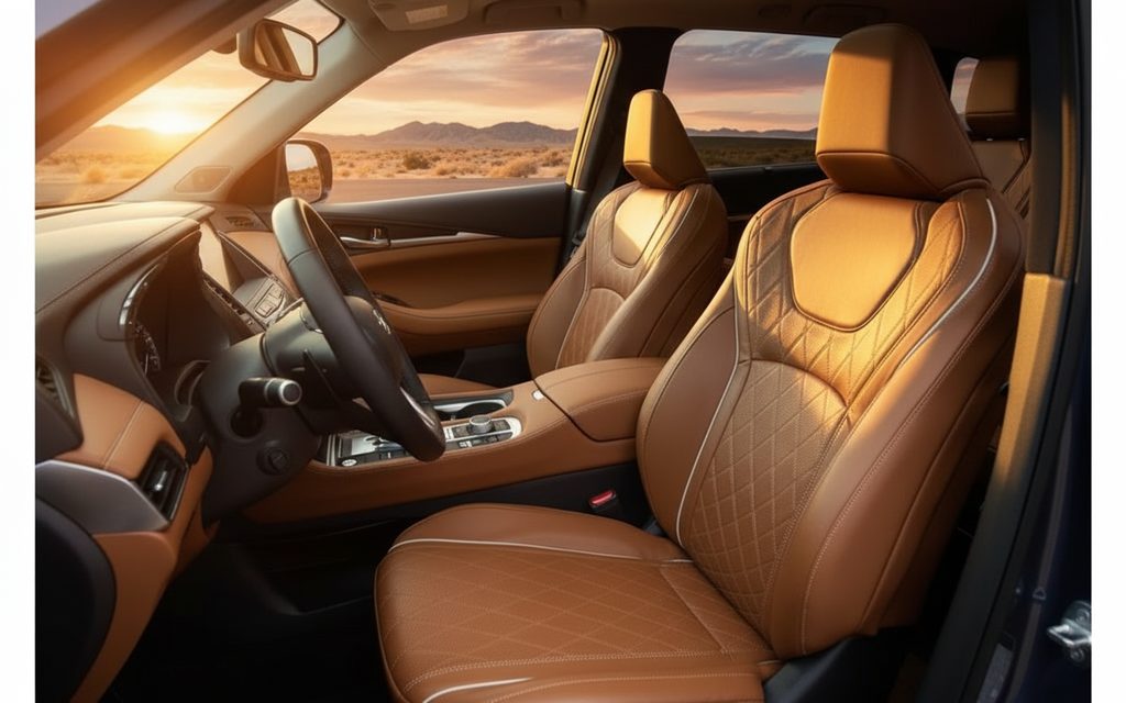 Infiniti Qx60 2023 leather seats and cabin