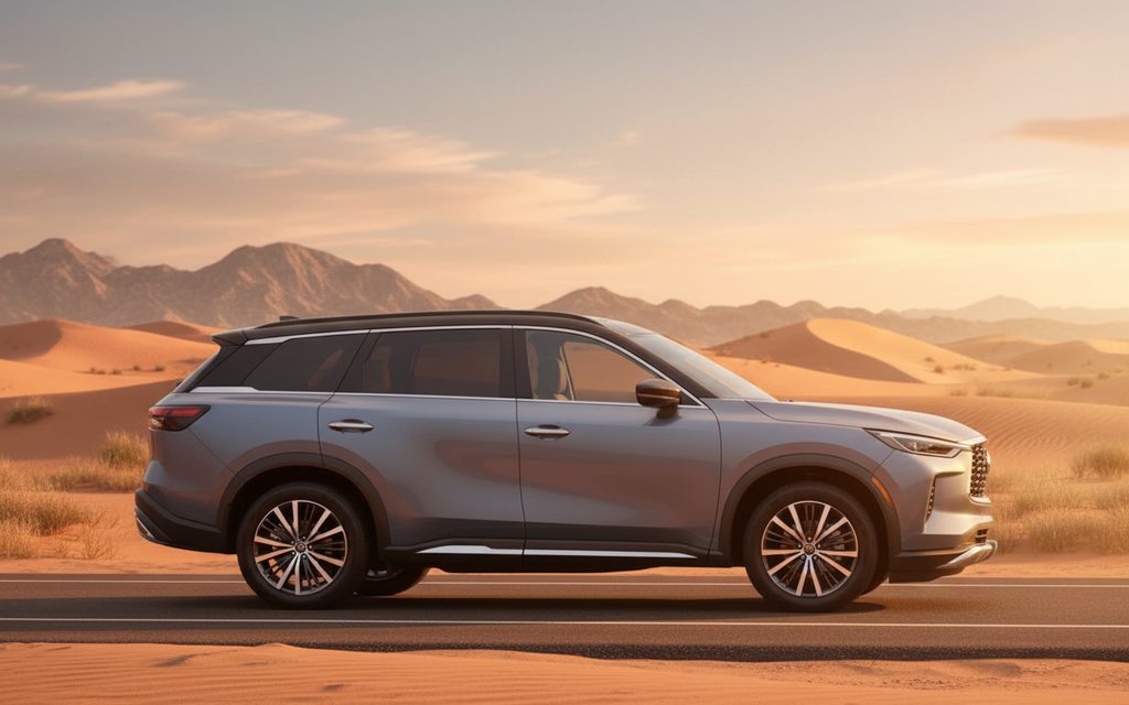 Infiniti Qx60 2023 Blue side profile