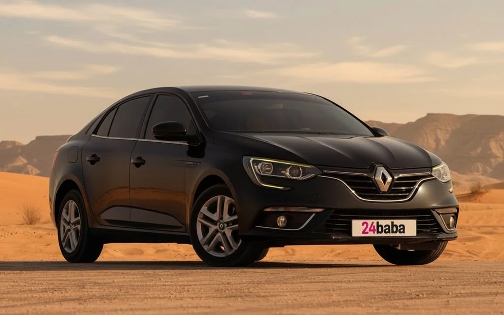 Renault Megane 2021 Black front view with headlights