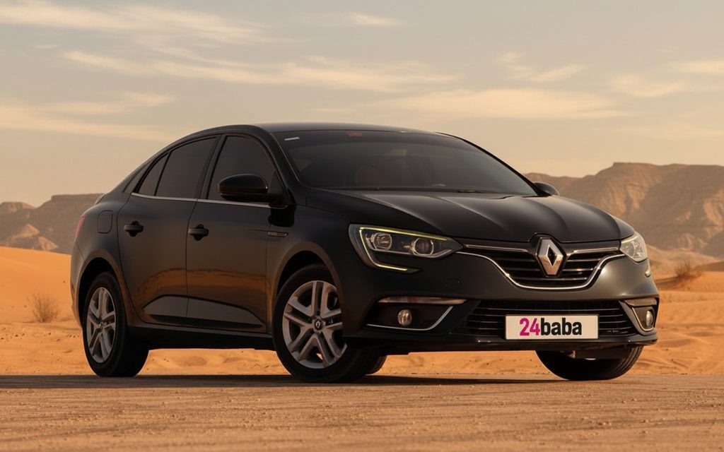 Renault Megane 2021 Black front view with headlights