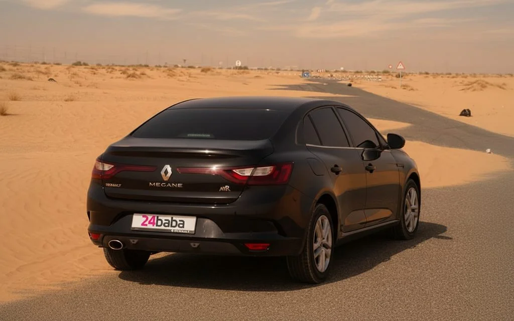 Renault Megane 2021 Black front view with headlights