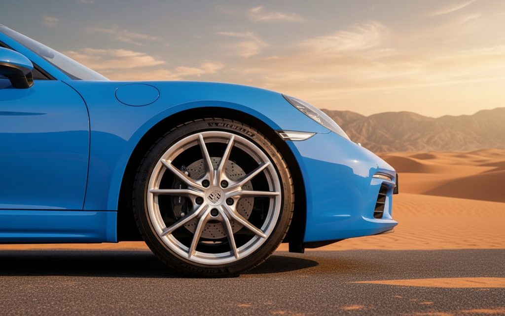 Porsche Boxster 2024 alloy wheel close up