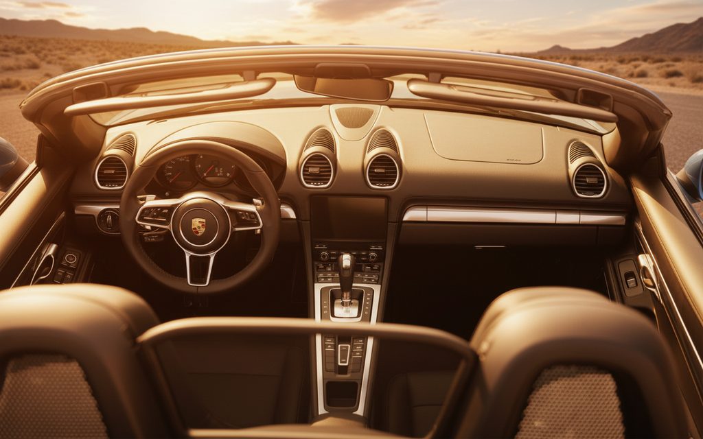 Porsche Boxster 2024 interior view showing trim