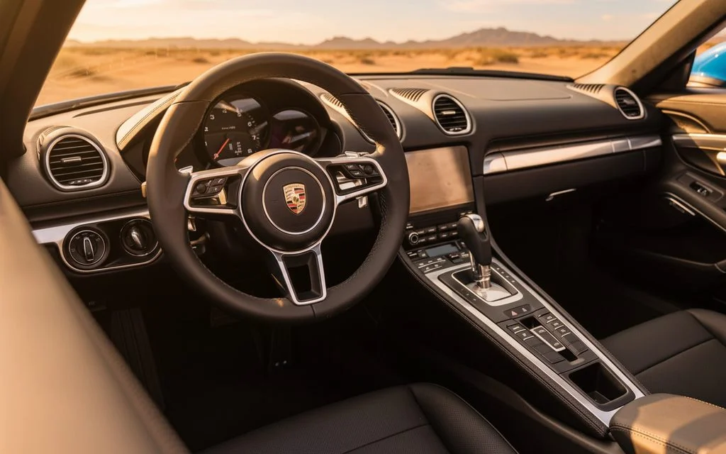 Porsche Boxster 2024 interior view showing trim