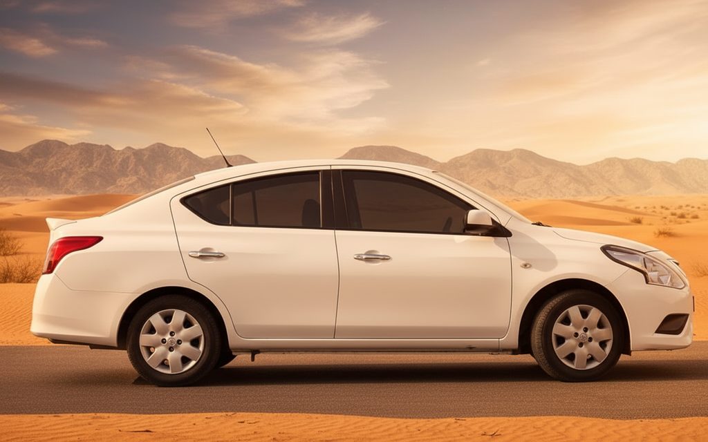 Nissan Sunny 2020 White side profile