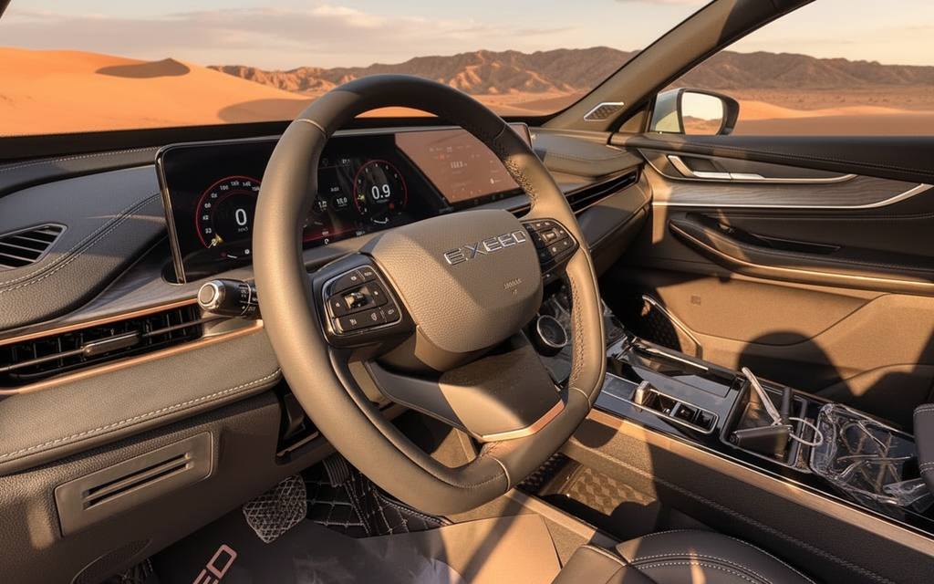 Exeed Lx 2025 interior view showing trim