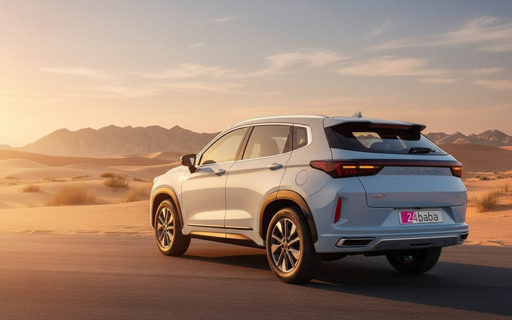 Exeed Lx 2025 Blue rear view showing taillights