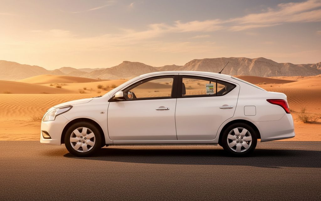 Nissan Sunny 2022 White side profile