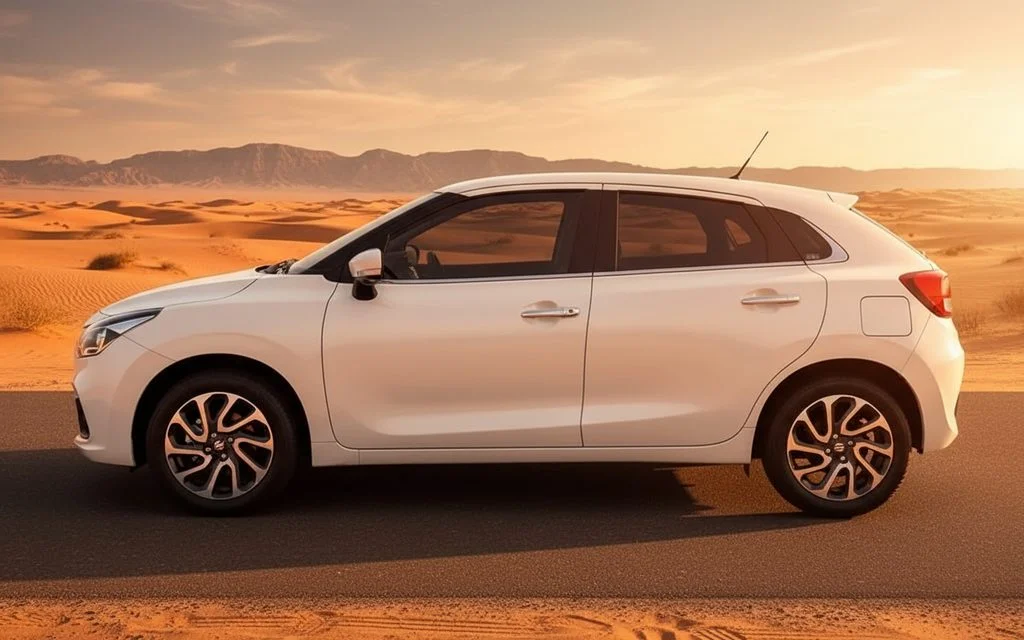 Suzuki Baleno 2023 White side profile