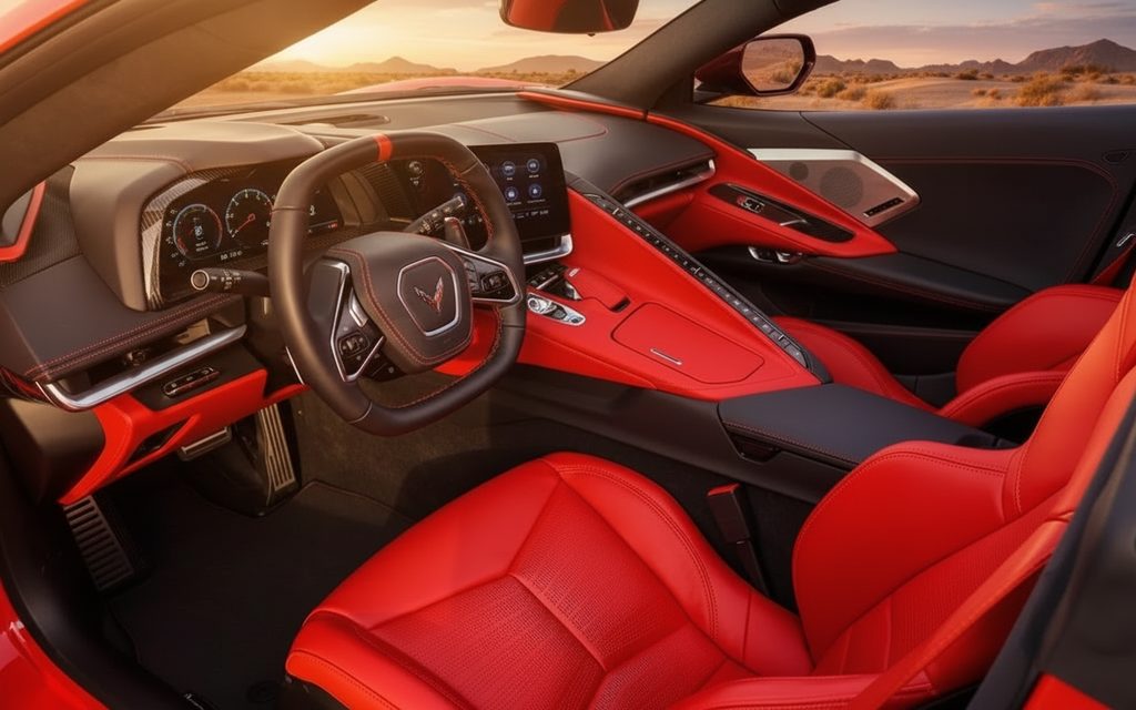 Chevrolet Corvette 2022 interior view showing trim