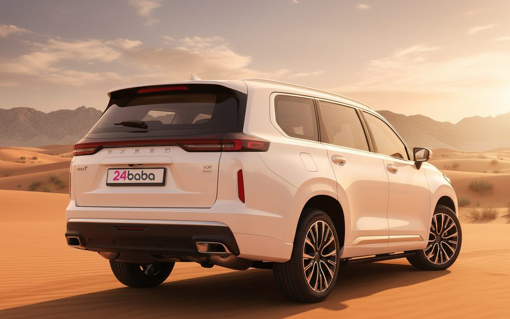 Exeed Vx 2025 alloy wheel close up – rental in Dubai