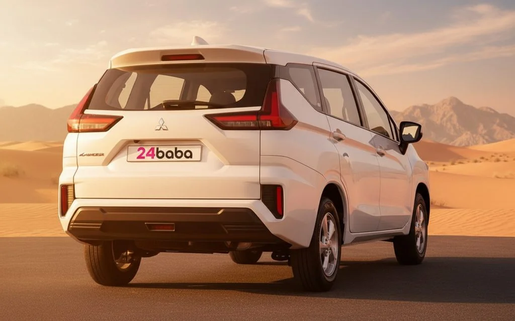 Mitsubishi Xpander 2024 White rear view showing taillights