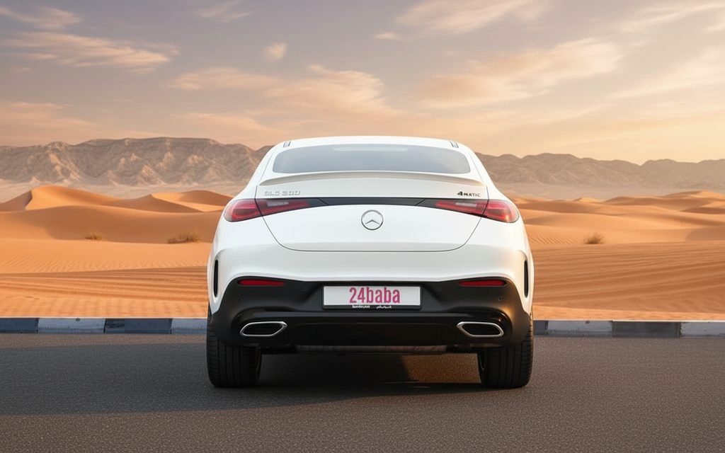 Mercedes Glc200 2024 White rear view showing taillights