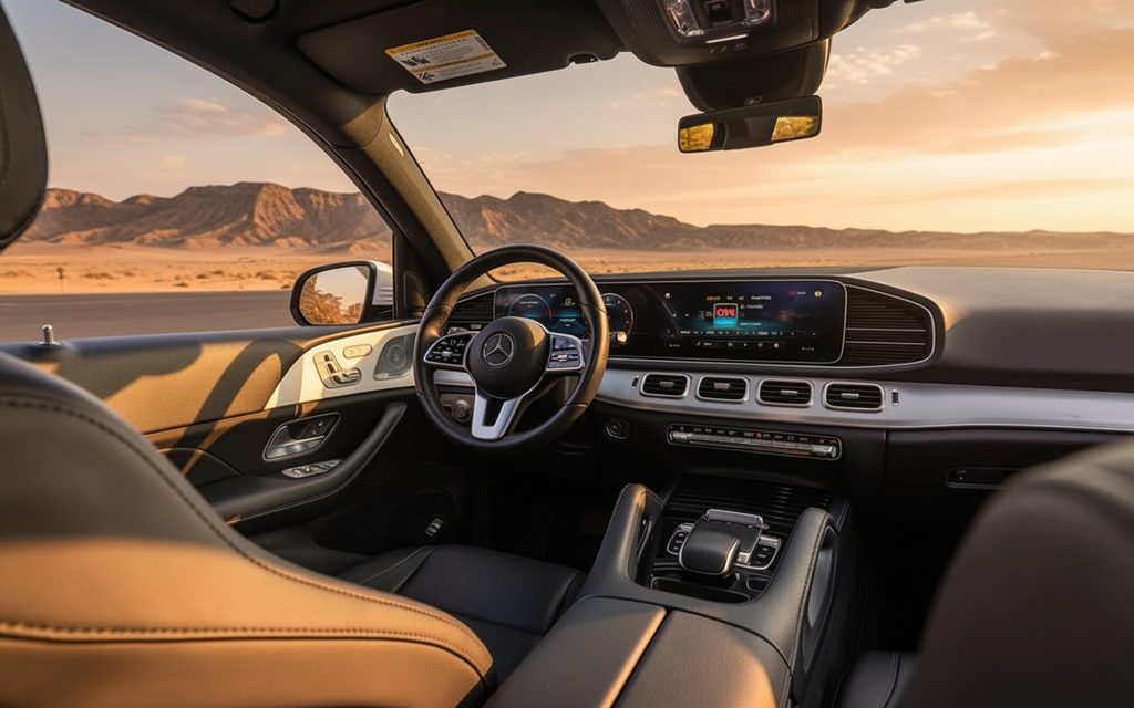 Mercedes Gle350 2021 dashboard and infotainment