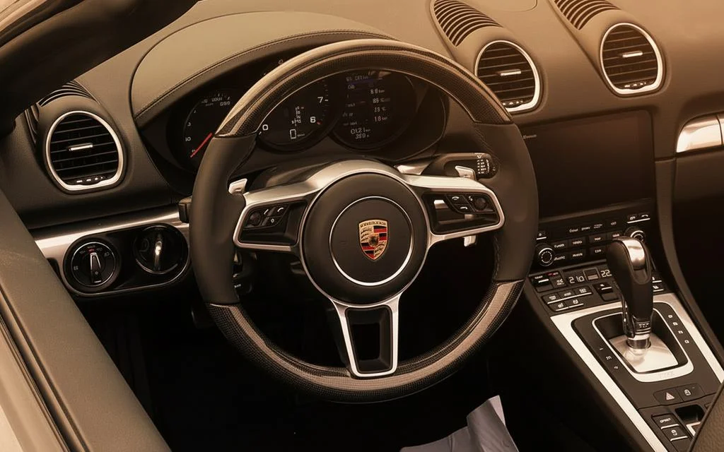 Porsche Boxster 2025 interior view showing trim