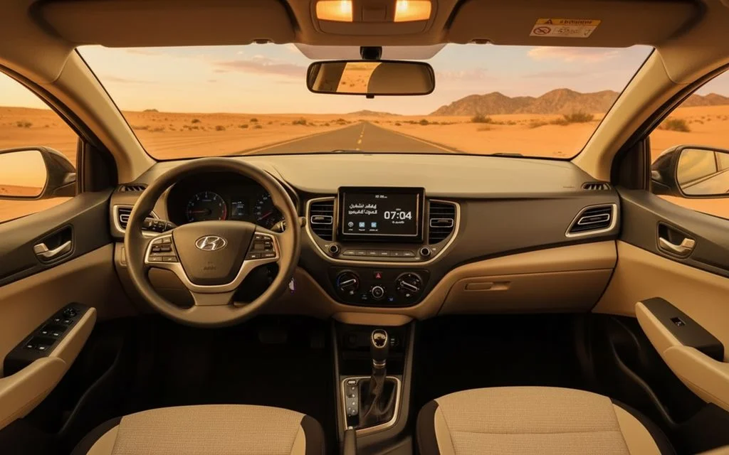 Hyundai Accent 2023 dashboard and infotainment