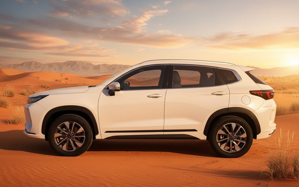 Exeed Lx 2025 White side profile