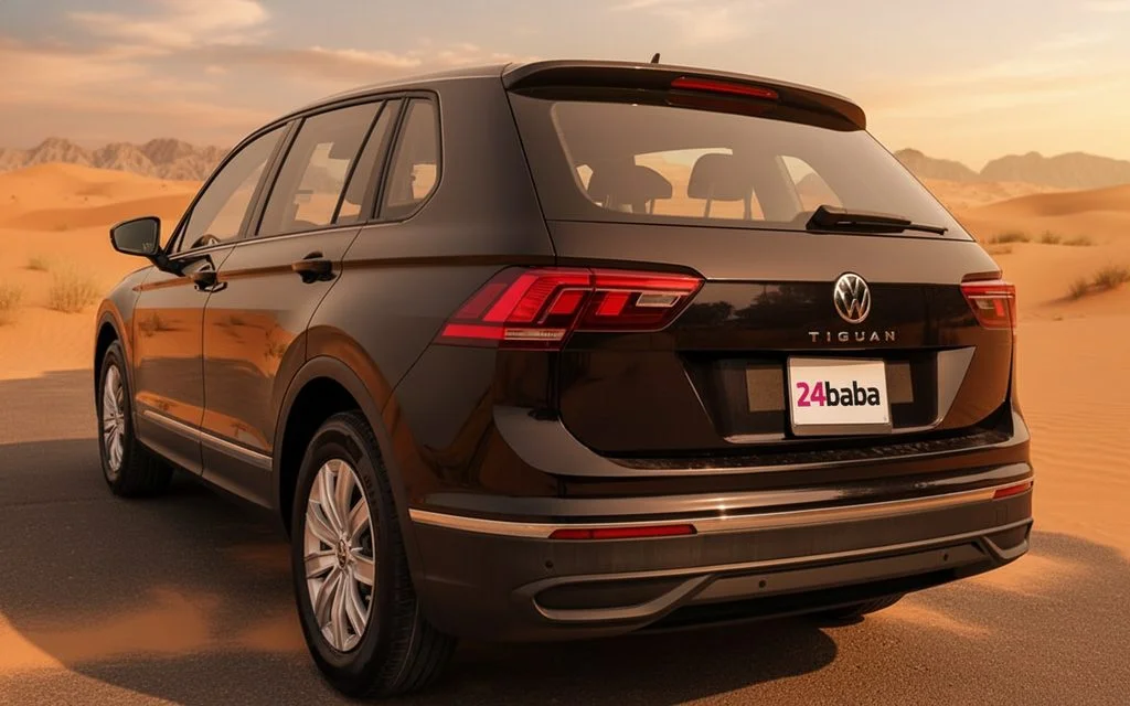 Volkswagen Tiguan 2024 Black rear view showing taillights
