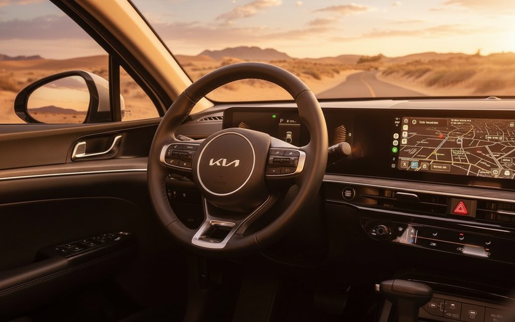 Kia K5 2024 interior view showing trim