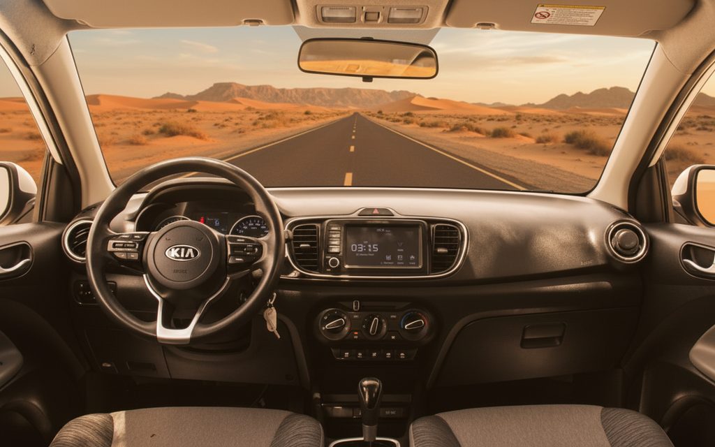 Kia Pegas 2023 interior view showing trim