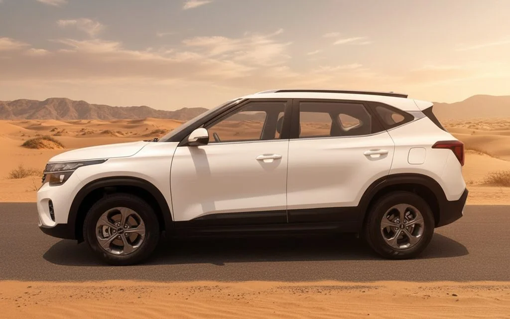 Kia Seltos 2024 White side profile