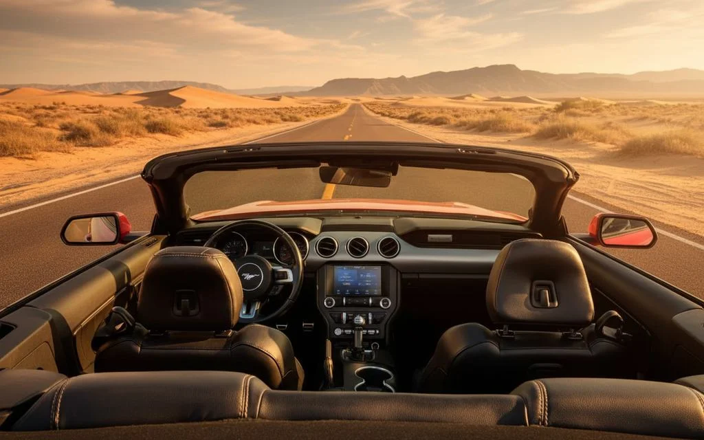 Ford Mustang 2021 dashboard and infotainment – rental in Dubai