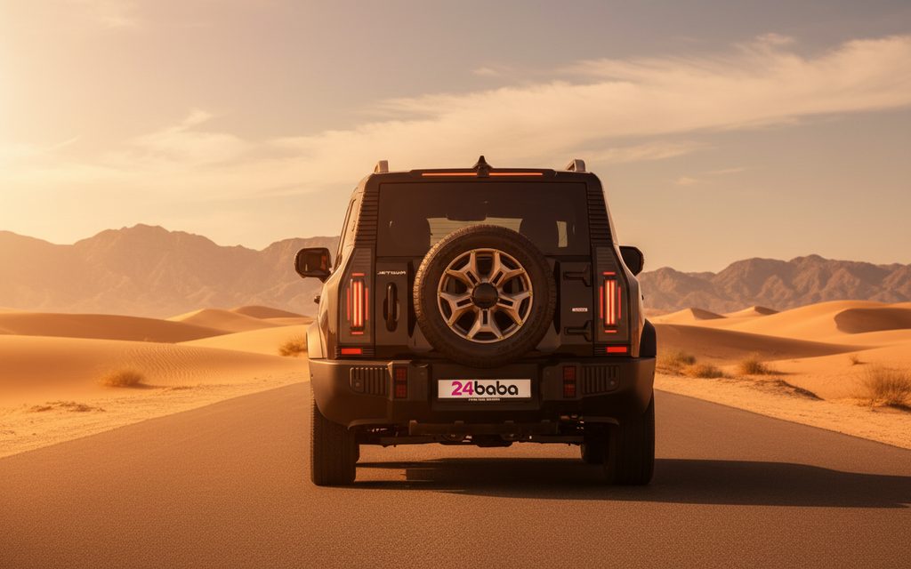 Jetour T2 2024 Black rear view showing taillights