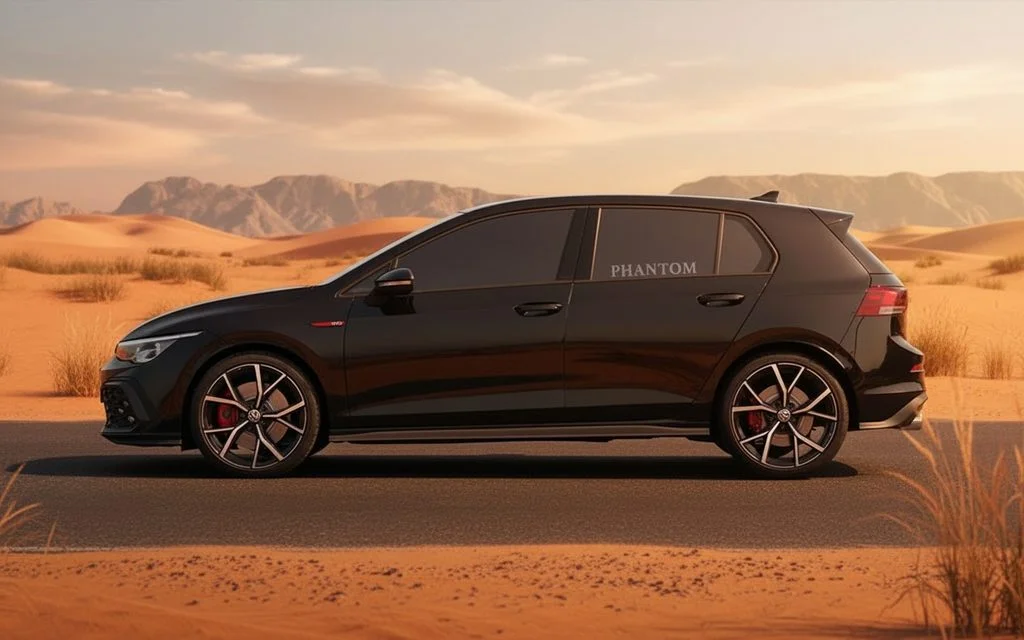 Volkswagen Golf 2023 Black side profile