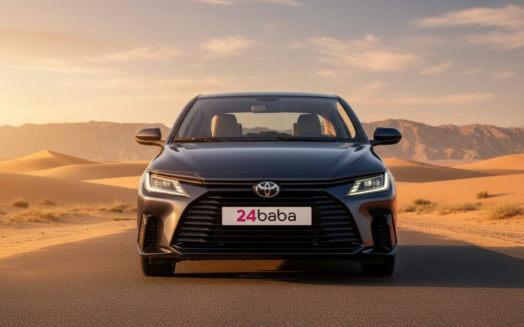 Toyota Yaris 2025 Grey front view with headlights