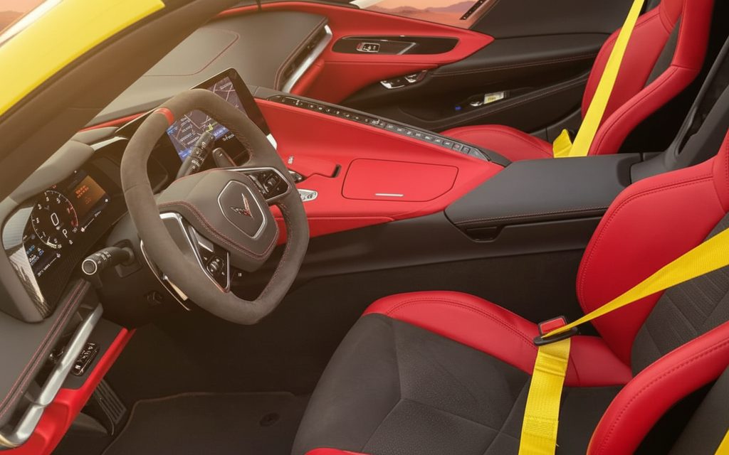 Chevrolet Corvette 2023 interior view showing trim