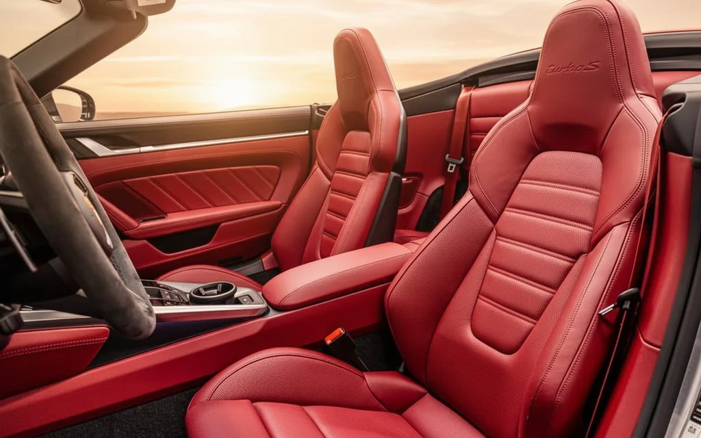 Porsche 911 2025 leather seats and cabin