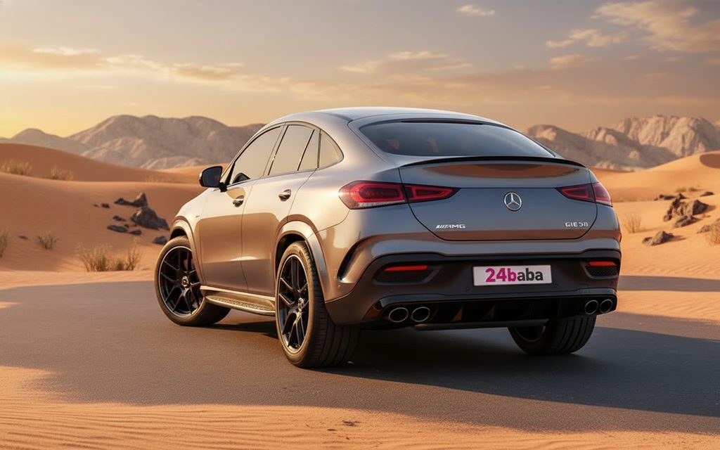 Mercedes Gle53 2022 Grey rear view showing taillights