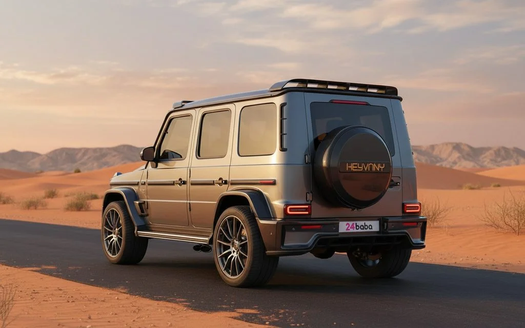 Mercedes G63 2023 Black rear view showing taillights