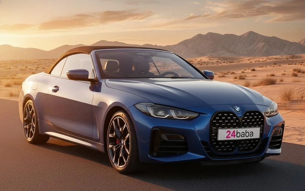 Bmw 430 2025 Blue front view with headlights